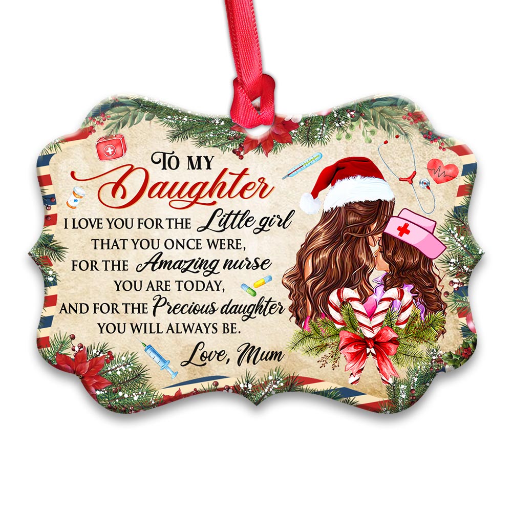 Nurse To My Daughter Ornament - Christmas Ornament - Ciaocustom
