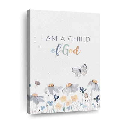 Nursery Child Of God Wall Art Canvas - Canvas Religious Wall Art - Christian Wall Decor Living Room