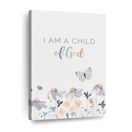 Nursery Child Of God Wall Art Canvas - Canvas Religious Wall Art - Christian Wall Decor Living Room