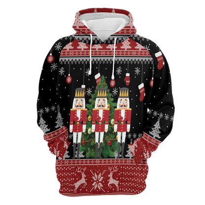 Nutcracker Christmas Tree All Over Print 3D Hoodie For Men And Women, Best Gift For Dog lovers, Best Outfit Christmas