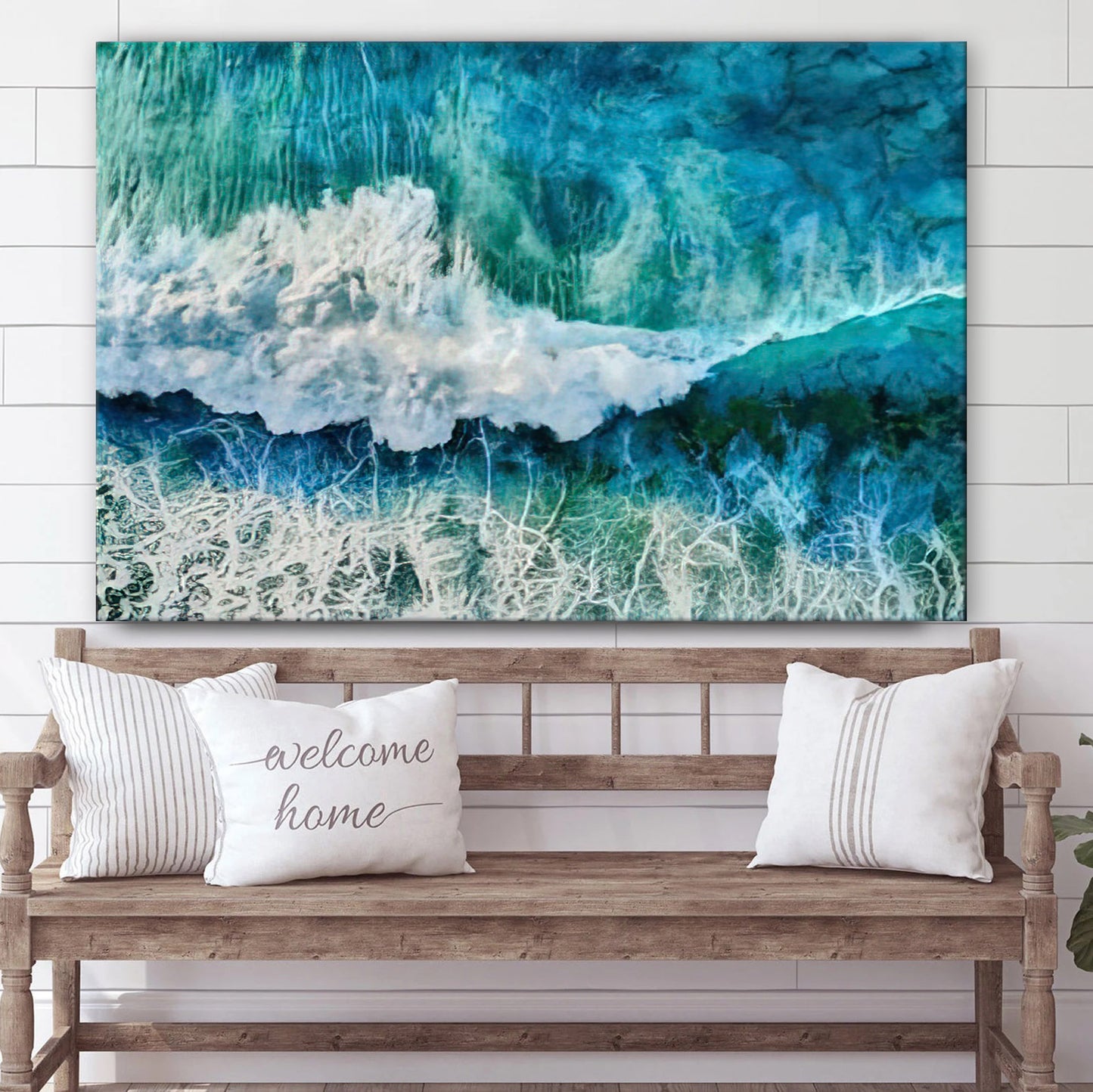 Ocean Waves Beach Canvas Wall Art - Canvas Wall Decor - Home Decor Living Room