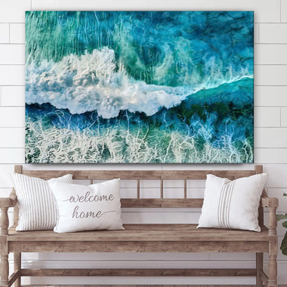 Ocean Waves Beach Canvas Wall Art - Canvas Wall Decor - Home Decor Living Room