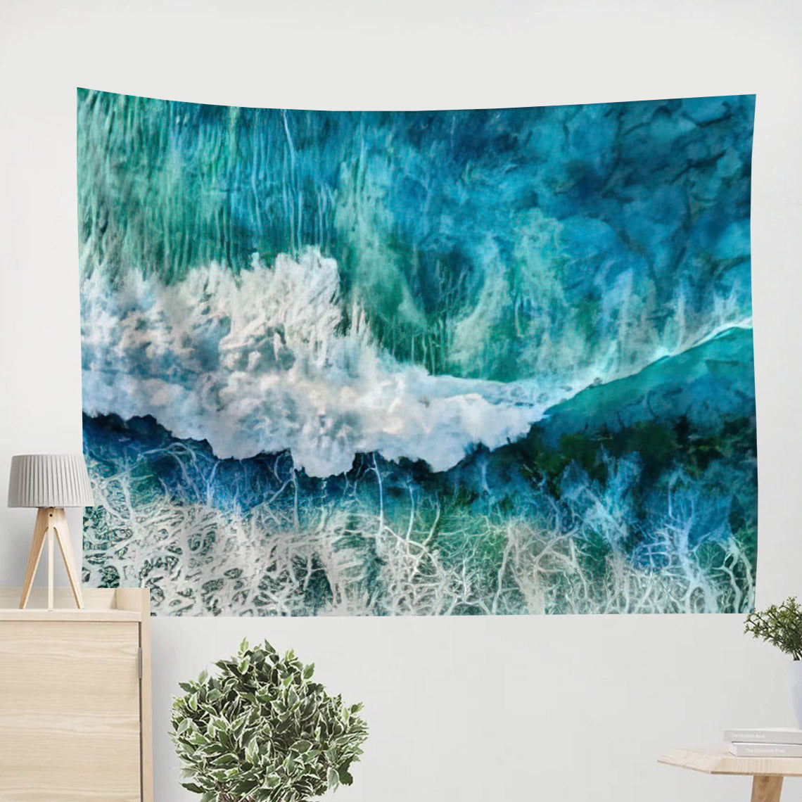 Ocean Waves Beach Tapestry - Tapestry Wall Decor - Home Decor Living Room