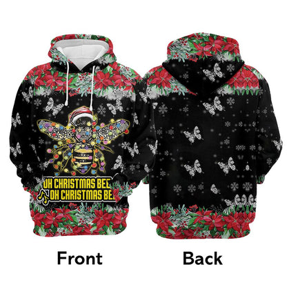 Oh Christmas Bee 1 All Over Print 3D Hoodie For Men And Women, Best Gift For Dog lovers, Best Outfit Christmas