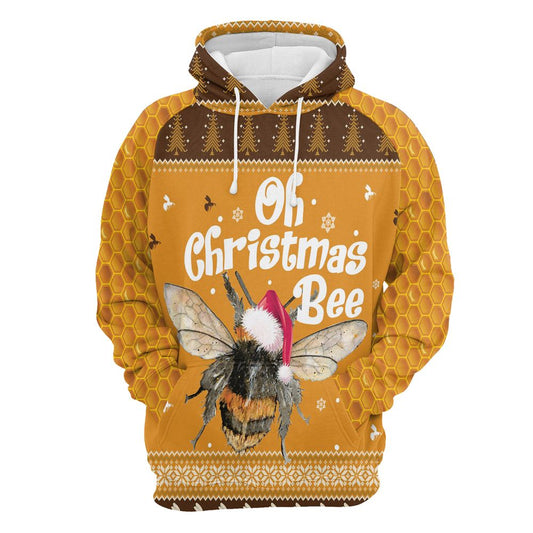 Oh Christmas Bee All Over Print 3D Hoodie For Men And Women, Best Gift For Dog lovers, Best Outfit Christmas