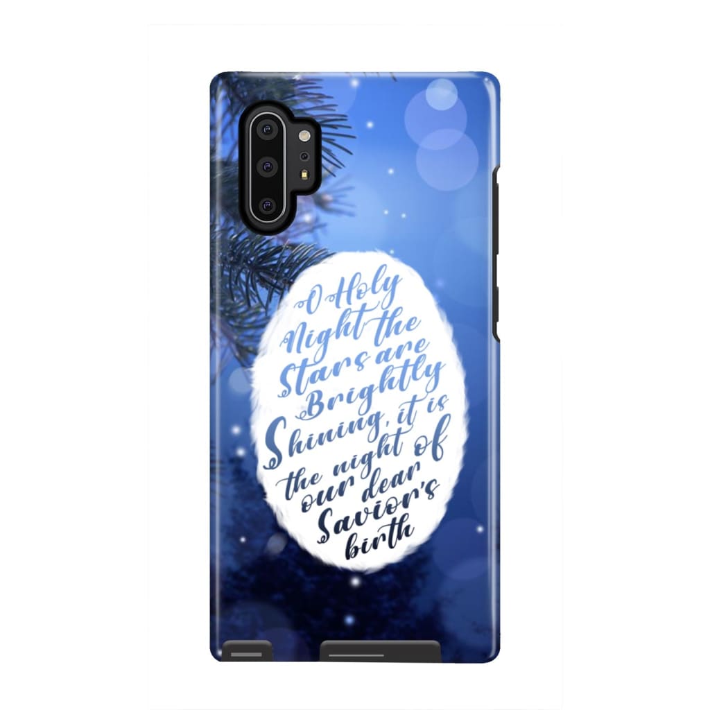 Oh Holy Night The Stars Are Brightly Shining - Christian Christmas Phone Case - Inspirational Bible Scripture iPhone Cases