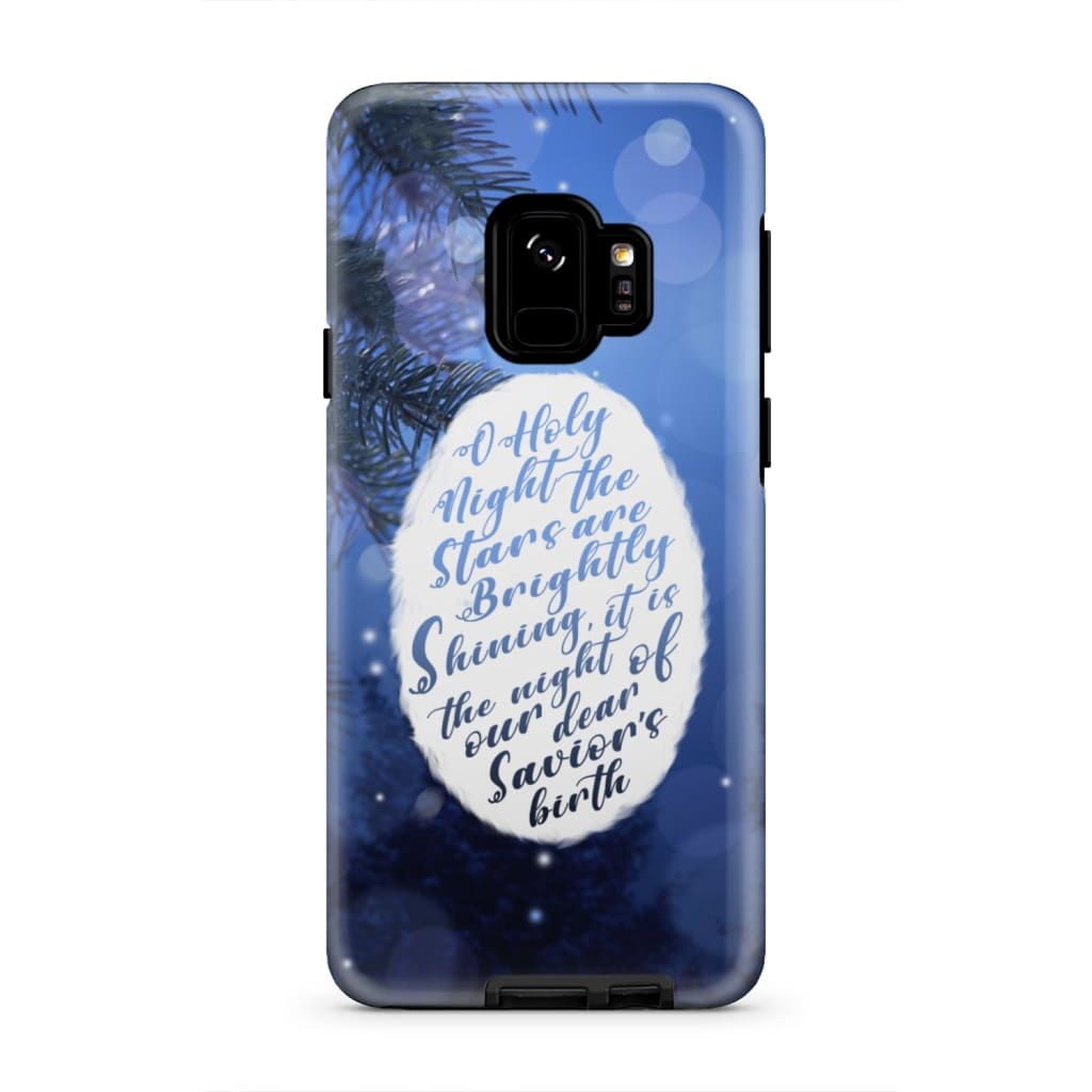 Oh Holy Night The Stars Are Brightly Shining - Christian Christmas Phone Case - Inspirational Bible Scripture iPhone Cases