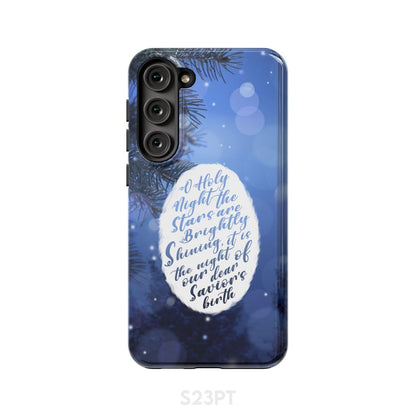 Oh Holy Night The Stars Are Brightly Shining - Christian Christmas Phone Case - Inspirational Bible Scripture iPhone Cases