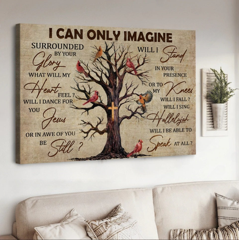 Oldest Tree Cross Jesus I Can Only Imagine Canvas Wall Art - Jesus Canvas Pictures - Christian Wall Posters