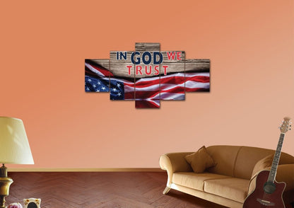 On Board American Flag Patriotic Wall Art - Christian Canvas Wall Art