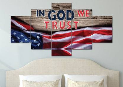 On Board American Flag Patriotic Wall Art - Christian Canvas Wall Art