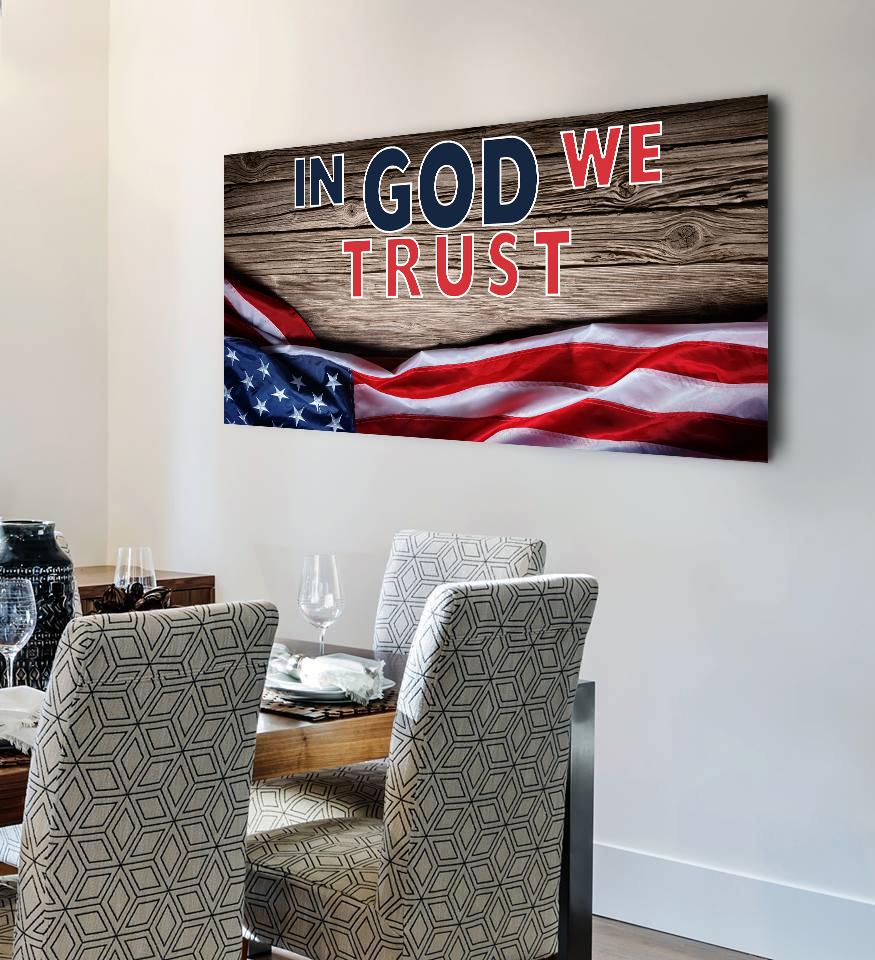 On Board American Flag Patriotic Wall Art - Christian Canvas Wall Art