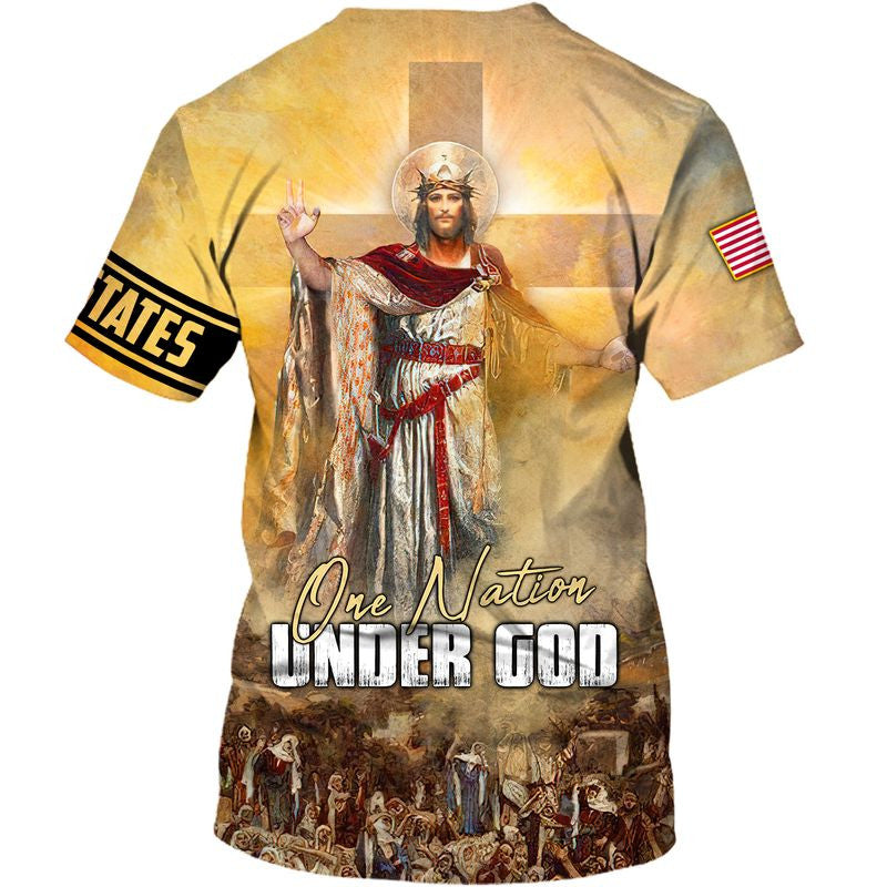One Nation Under God 3d Shirts - Christian T Shirts For Men And Women