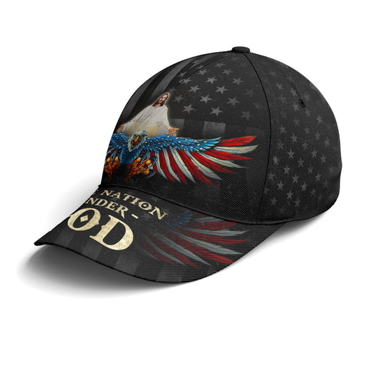 One Nation Under God America Eagle Baseball Cap