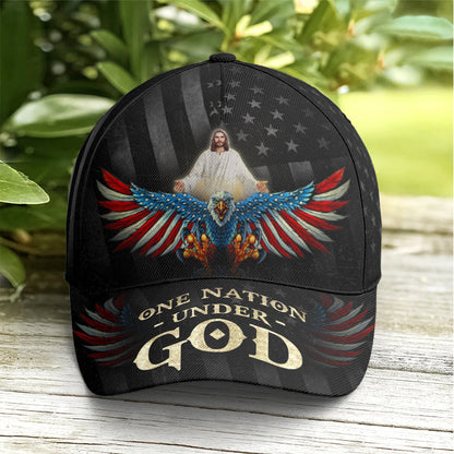 One Nation Under God America Eagle Baseball Cap
