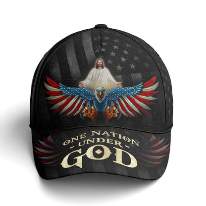 One Nation Under God America Eagle Baseball Cap