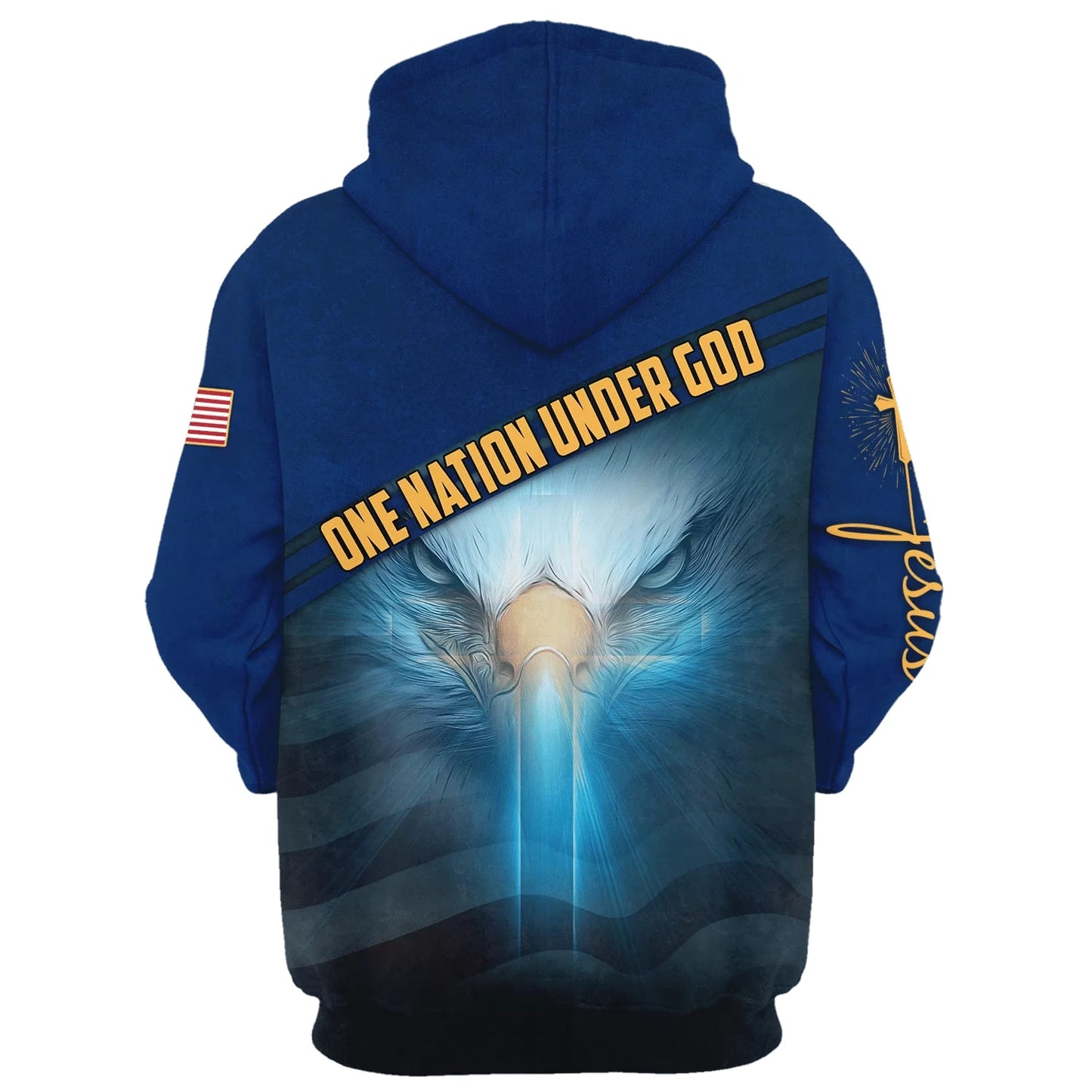 One Nation Under God American Eagle Hoodies - Men & Women Christian Hoodie - 3D Printed Hoodie