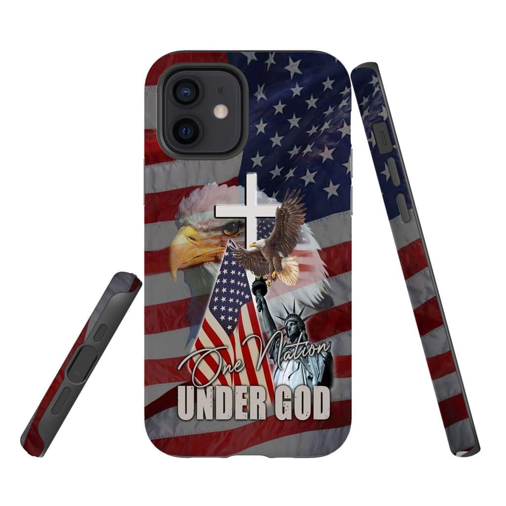 One Nation Under God American Flag Phone Case - Scripture Phone Cases - Iphone Cases Christian