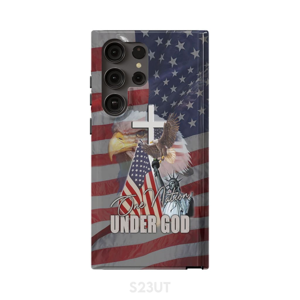 One Nation Under God American Flag Phone Case - Scripture Phone Cases - Iphone Cases Christian