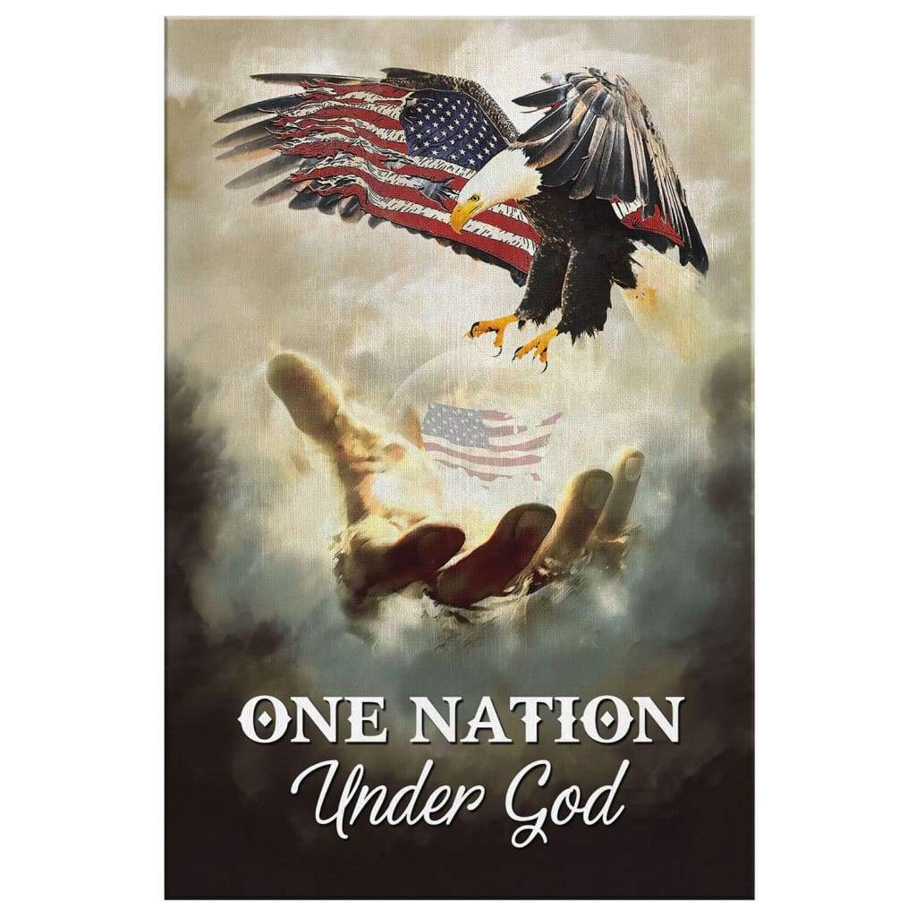 One Nation Under God Canvas Art - Bible Verse Canvas - Scripture Wall Art