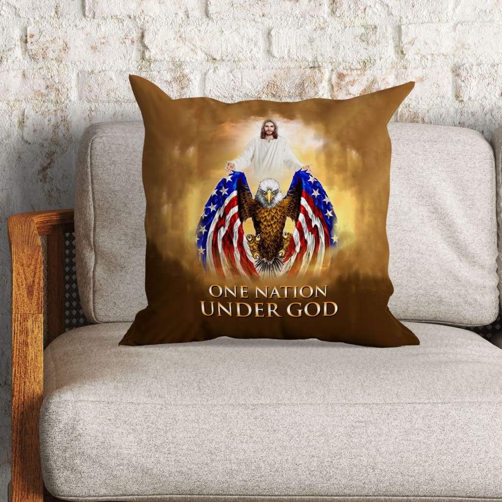 One Nation Under God Christian Pillow