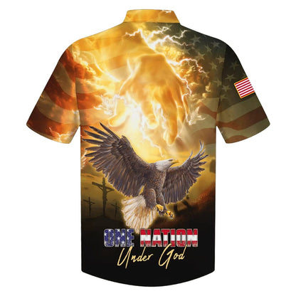 One Nation Under God Eagle Hawaiian Shirt - Best Hawaiian Shirts - Christian Hawaiian Shirt