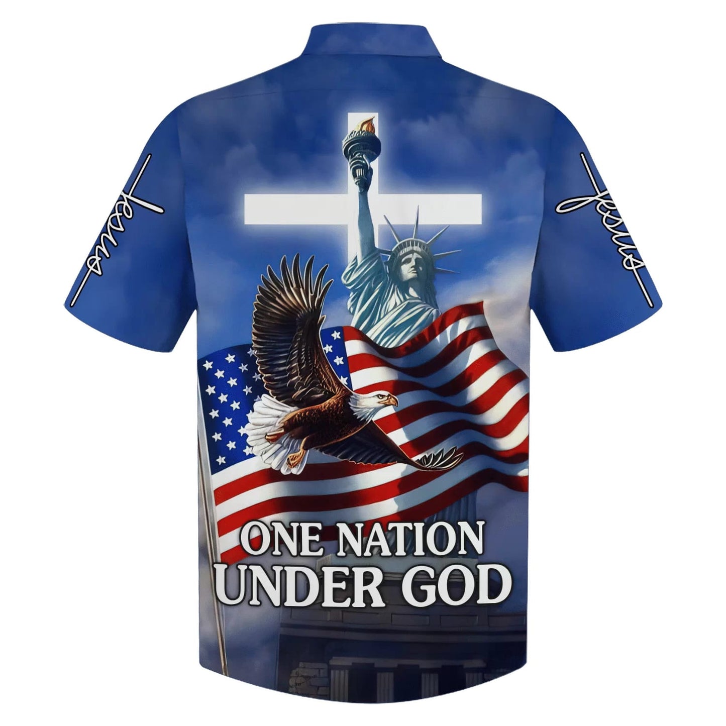 One Nation Under God Hawaiian Shirts - Christian Hawaiian Shirt - Hawaiian Summer Shirts
