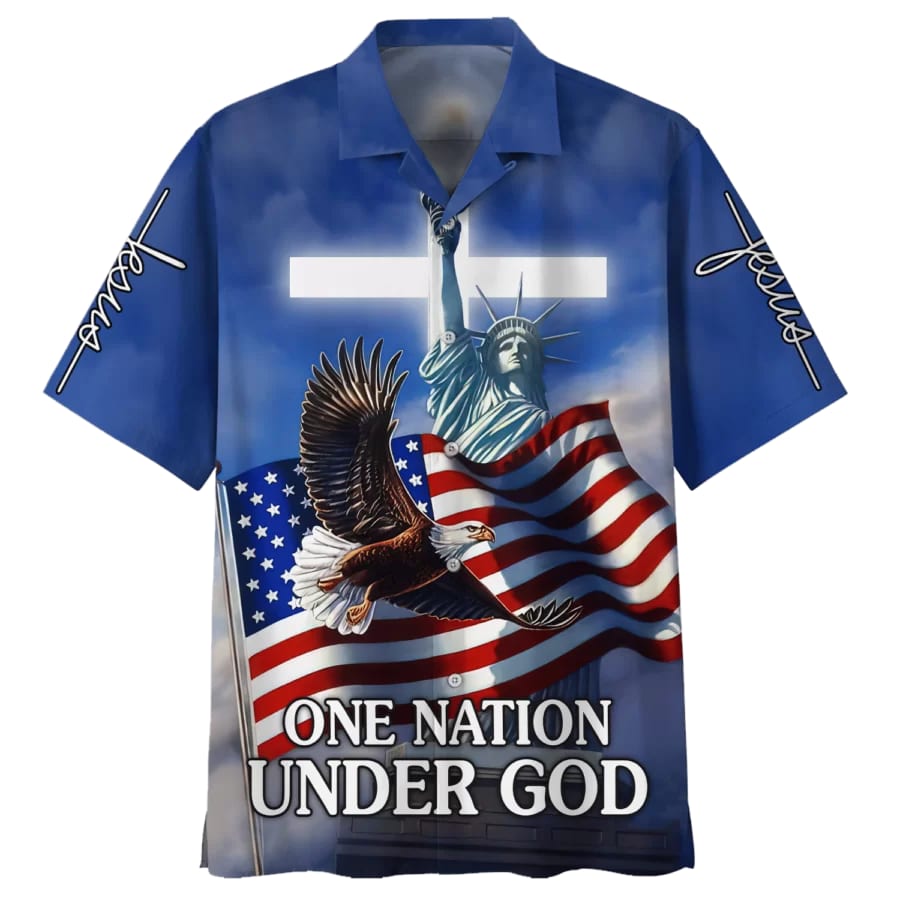 One Nation Under God Hawaiian Shirts - Christian Hawaiian Shirt - Hawaiian Summer Shirts