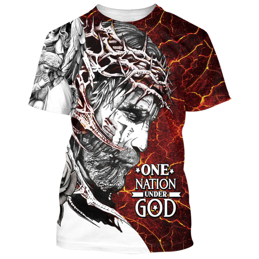 One Nation Under God Jesus 3d Shirts - Christian T Shirts For Men And Women