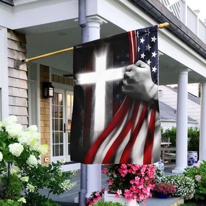 One Nation Under God Jesus American House Flags - Christian Garden Flags - Outdoor Christian Flag