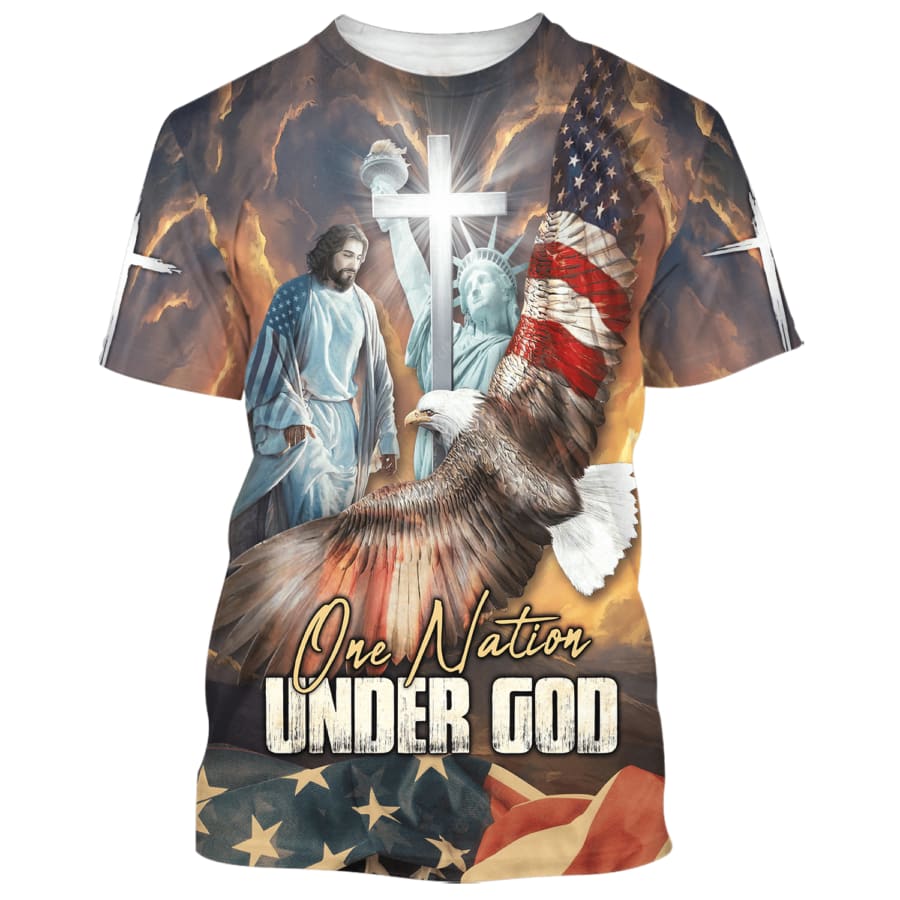 One Nation Under God Jesus Christian 3d Shirts - Christian T Shirts For Men And Women