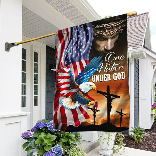 One Nation Under God, Jesus Christian American Eagle Flag