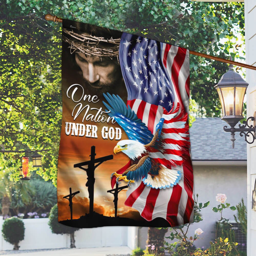 One Nation Under God, Jesus Christian American Eagle Flag