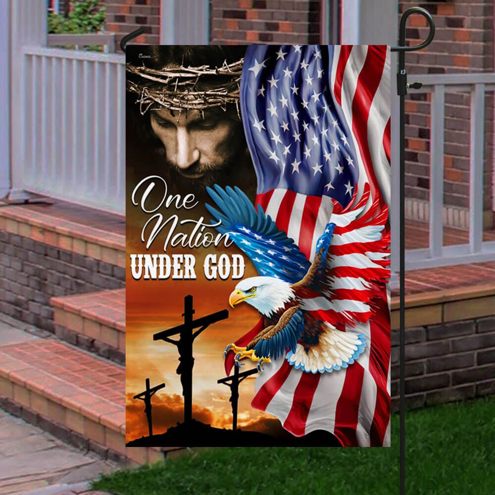 One Nation Under God, Jesus Christian American Eagle Flag