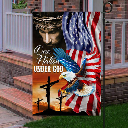 One Nation Under God, Jesus Christian American Eagle Flag