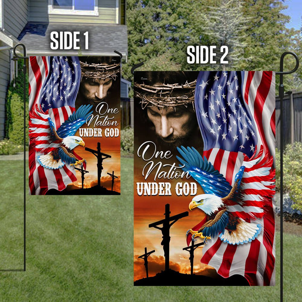 One Nation Under God, Jesus Christian American Eagle Flag