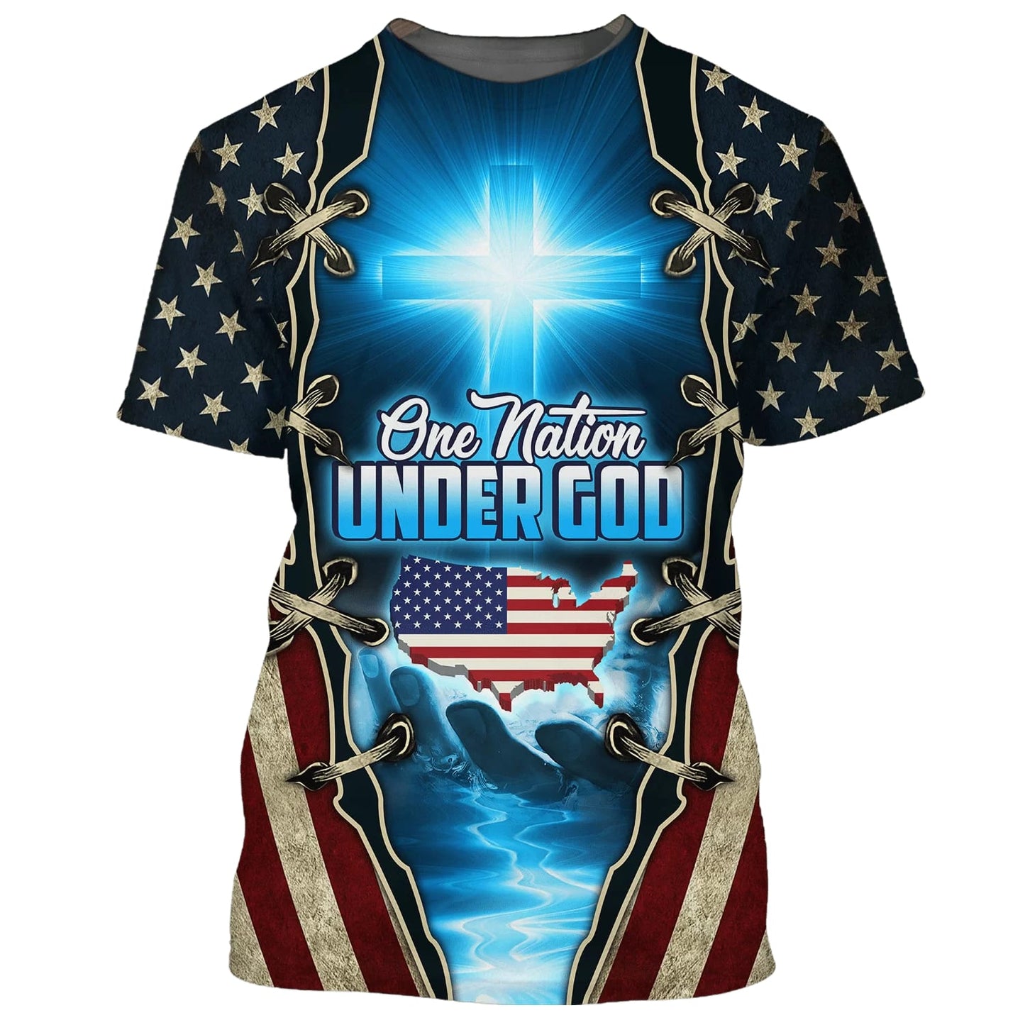 One Nation Under God Patriotic 3d Shirts - Christian T Shirts For Men And Women
