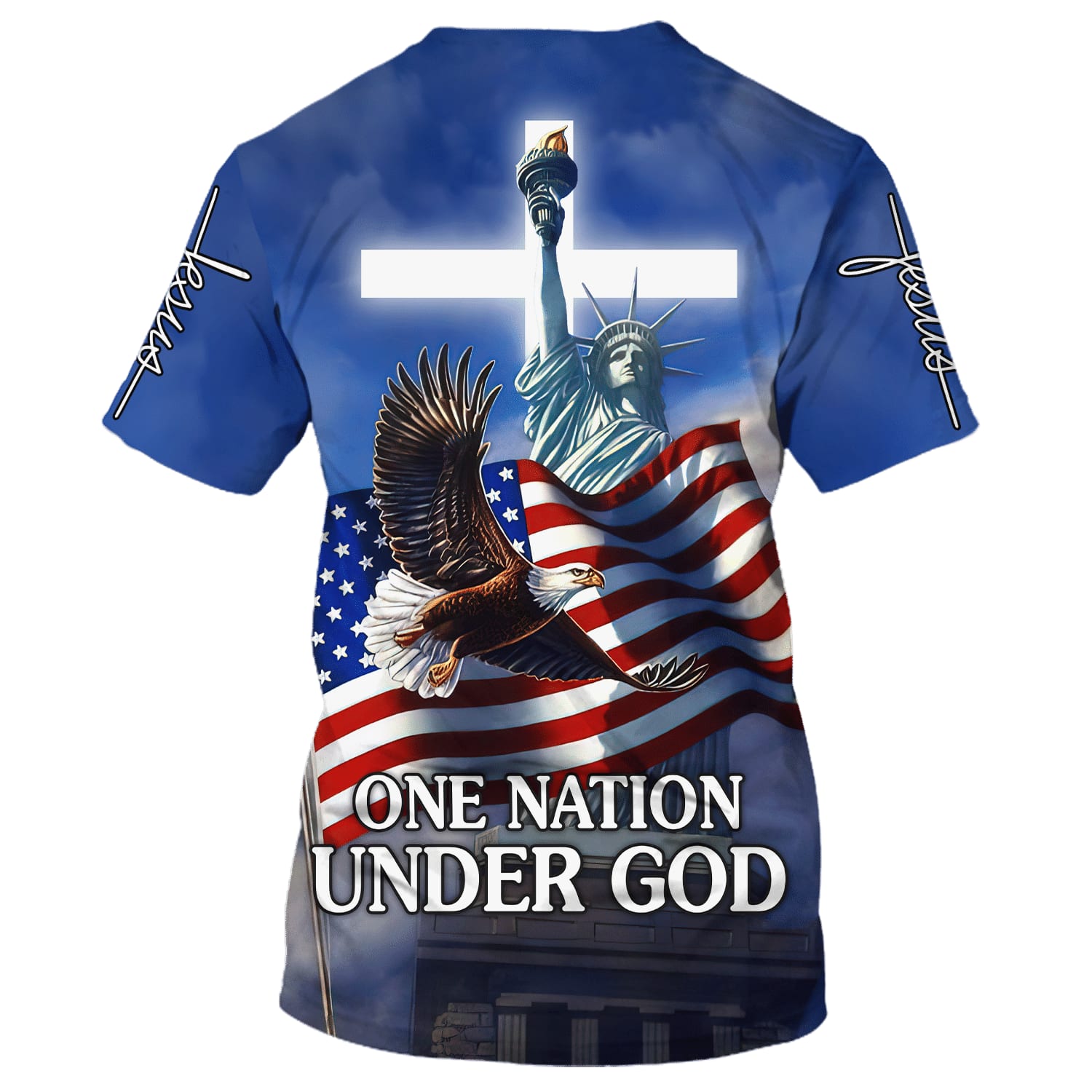 One Nation Under God Shirts - July 4th Statue Of Liberty 3d Shirts - Christian T Shirts For Men And Women