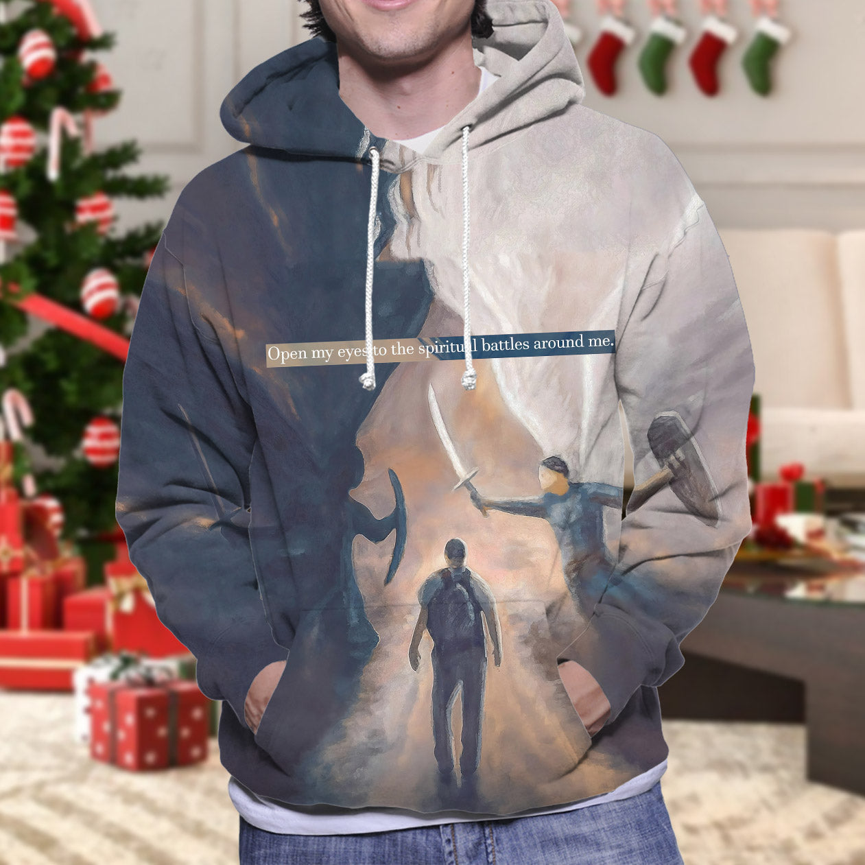 Open Your Eyes To The Spiritual Battles Around Me Jesus Christ 3d Hoodie - God Gift For Christian