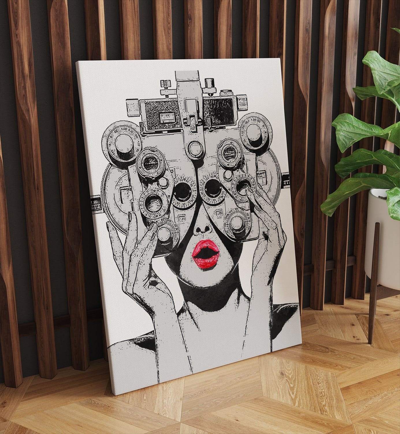 Optometry Phoropter Art Canvas Wall Art