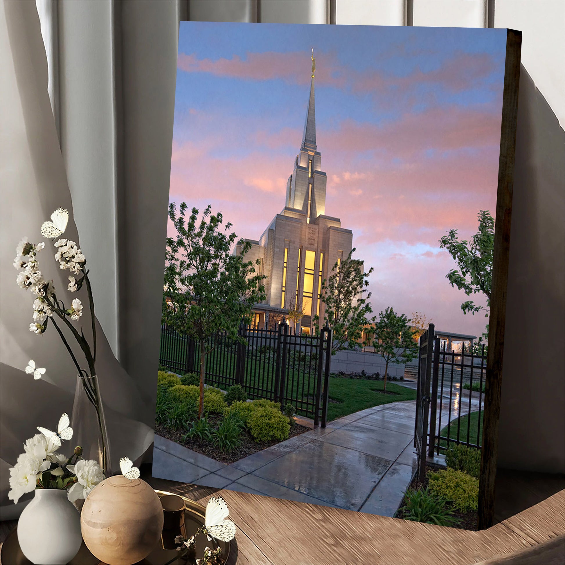 Oquirrh Mountain Temple The Light Within Canvas Pictures - Jesus Canvas Art - Christian Wall Art