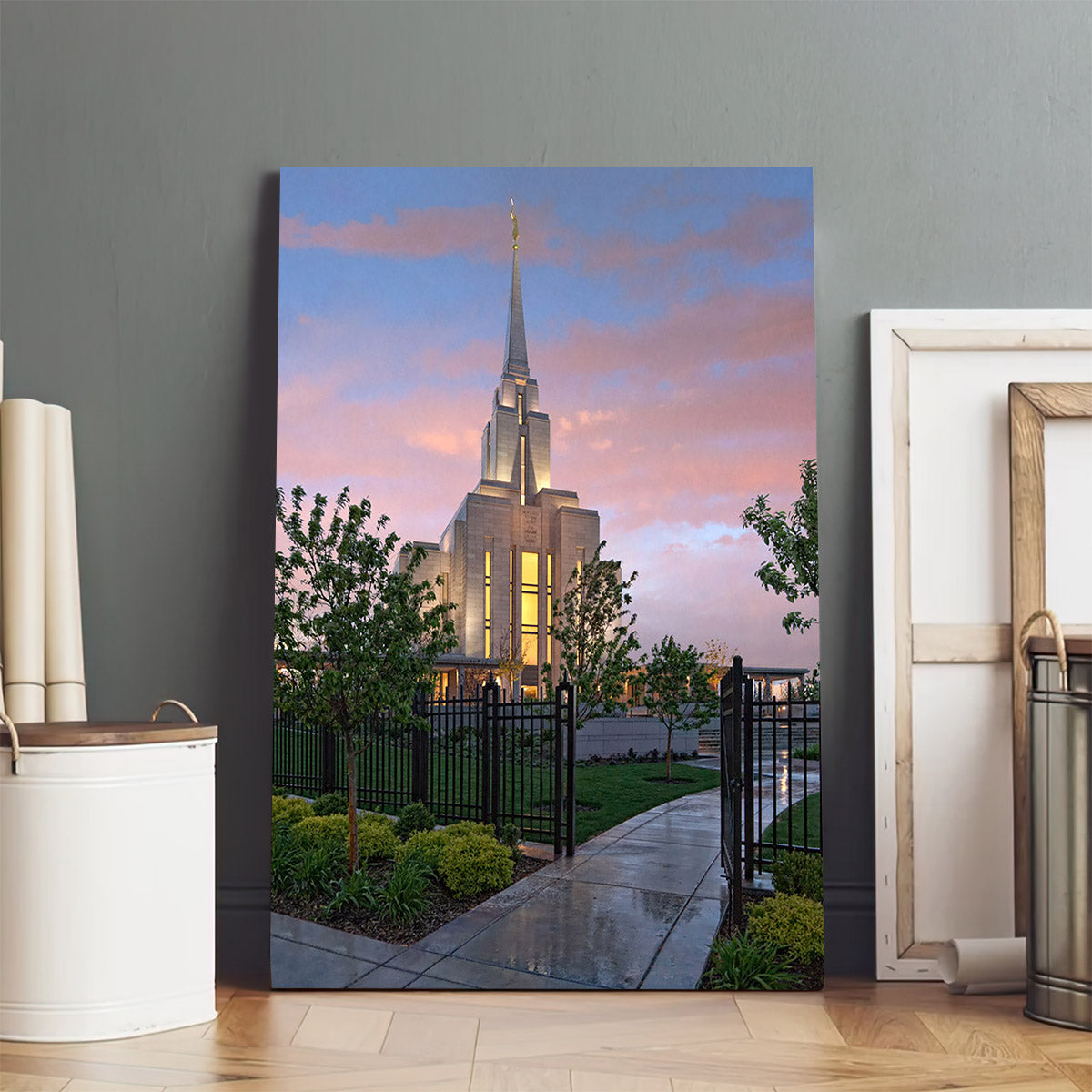 Oquirrh Mountain Temple The Light Within Canvas Pictures - Jesus Canvas Art - Christian Wall Art