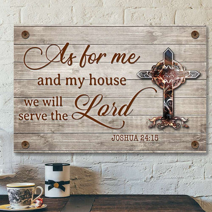 As For Me And My House Canvas Wall Art - Jesus Pictures - Christian Canvas Prints - Faith Canvas - Bible Verse Canvas - Ciaocustom