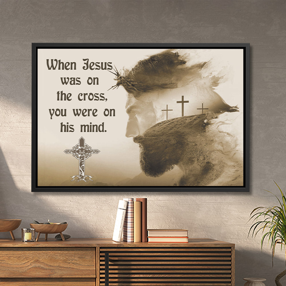 When Jesus Was On The Cross - Jesus And Lion - Eagle - Jesus Poster - Wall Art - Jesus Canvas - Christian Gift - Ciaocustom