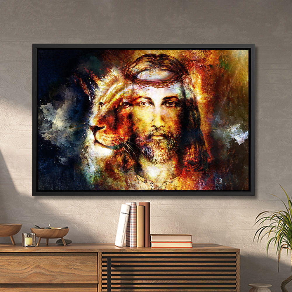 The Lion Of Judah - Framed Canvas - Wall Art - Jesus Canvas - Christian Gift - Ciaocustom