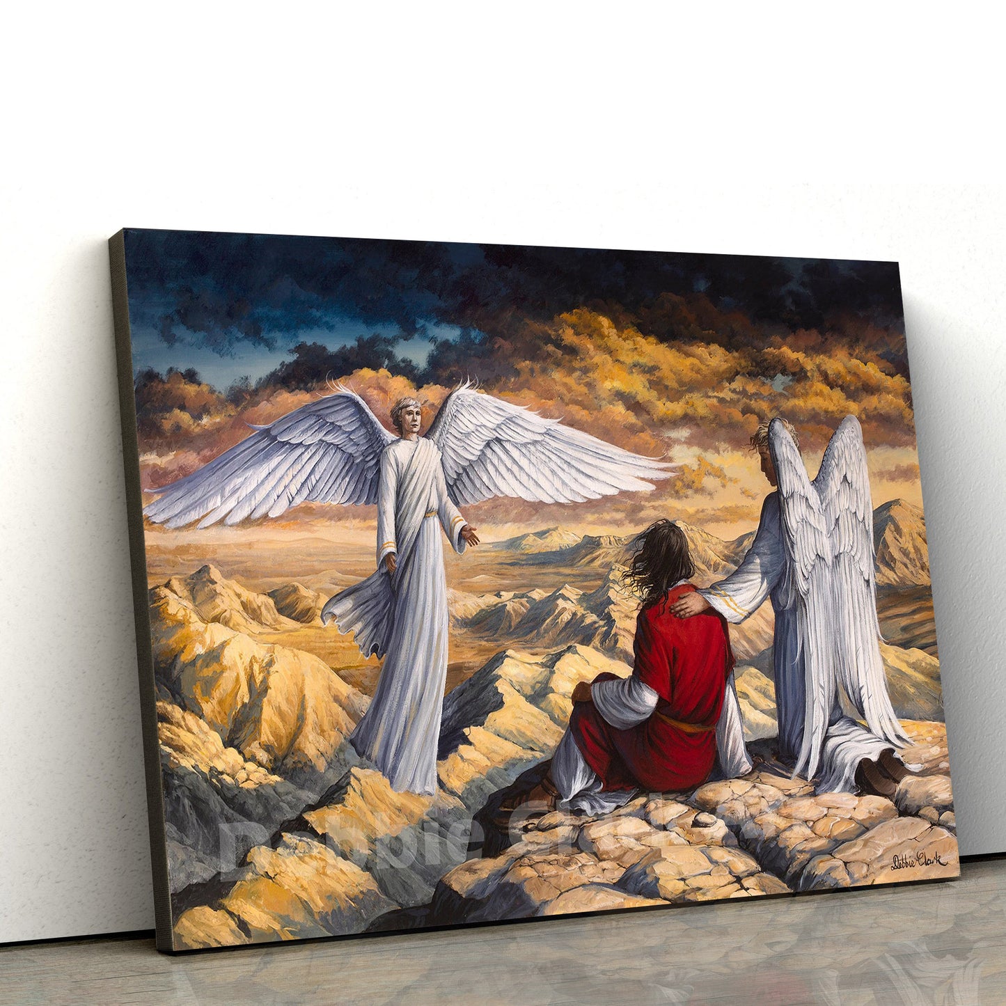 Original Art The Ministering Angels Christian Art - Canvas Pictures - Jesus Canvas Art - Christian Wall Art