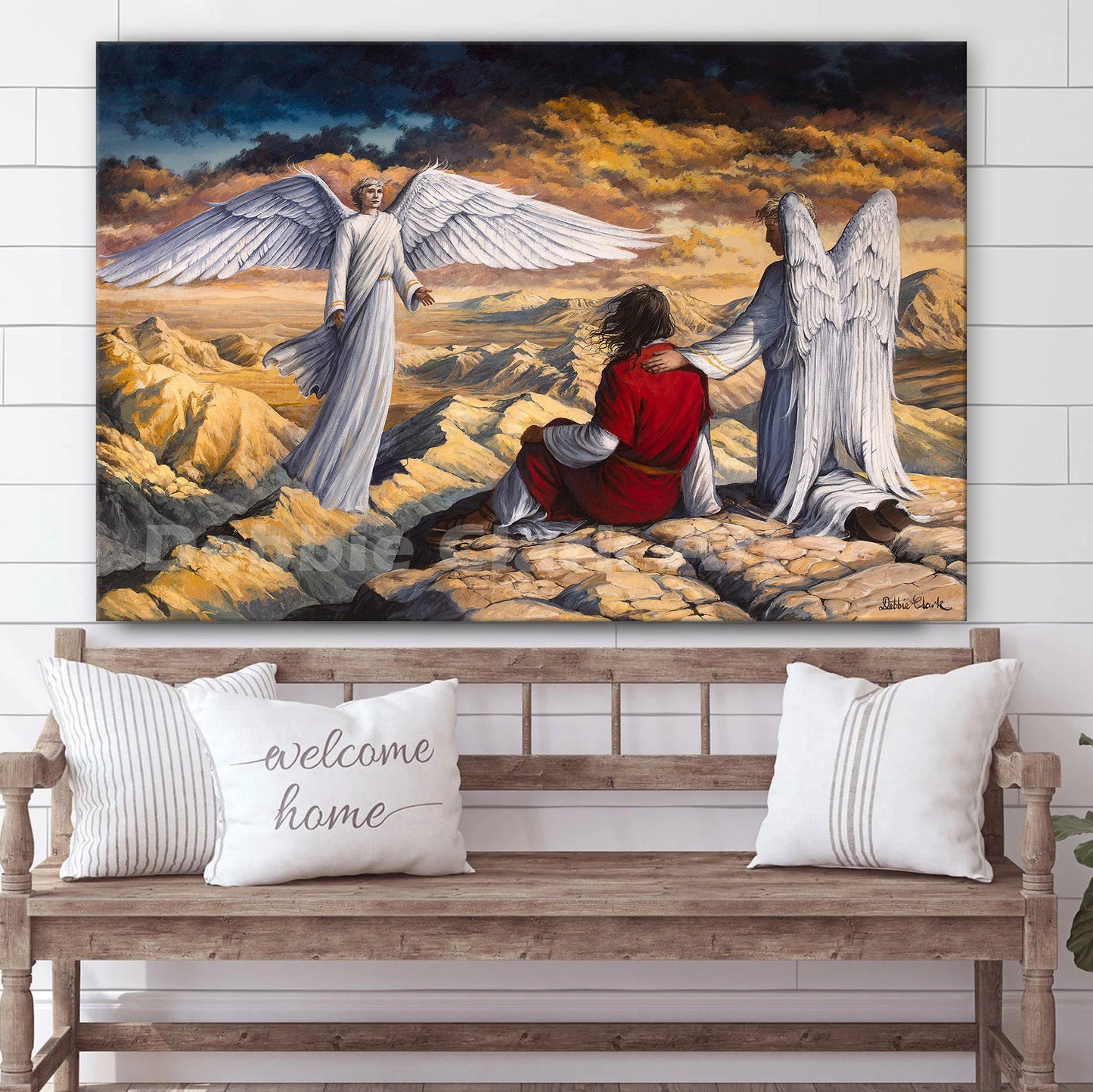 Original Art The Ministering Angels Christian Art - Canvas Pictures - Jesus Canvas Art - Christian Wall Art