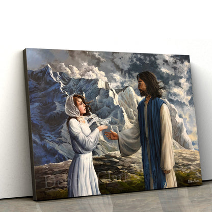 Original Art The Righteous Right Hand Painting Of Jesus - Canvas Pictures - Jesus Canvas Art - Christian Wall Art
