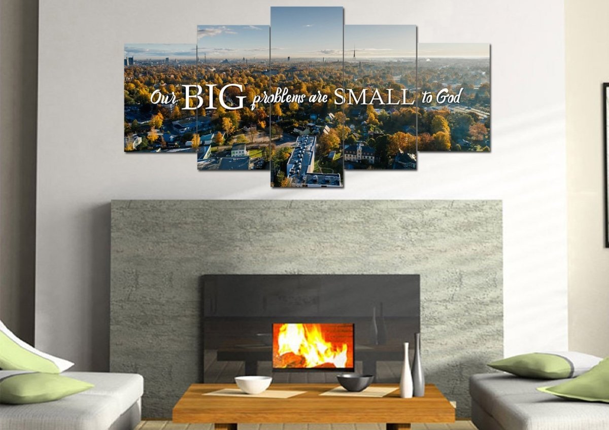 Our Big Problems Are Small To God Wall Art Canvas Print S - Christian Canvas Wall Art