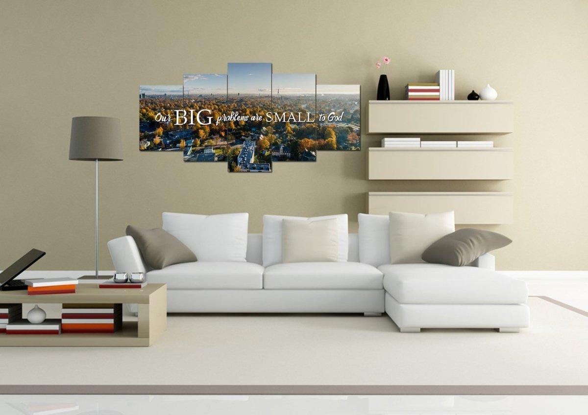 Our Big Problems Are Small To God Wall Art Canvas Print S - Christian Canvas Wall Art